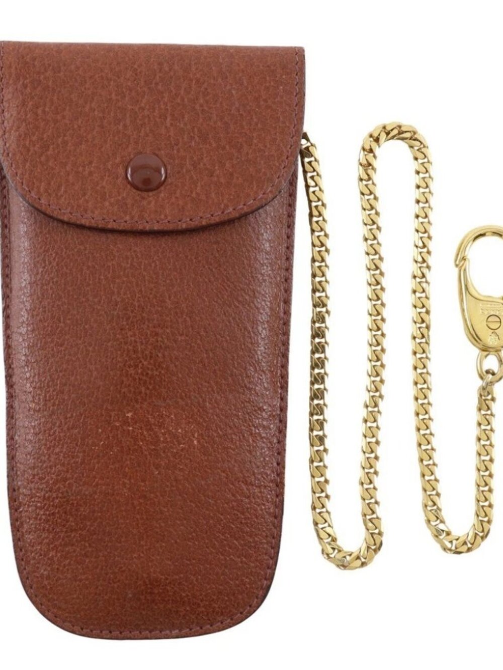 GUCCI Old Gucci Key Holder Brown leather unisex